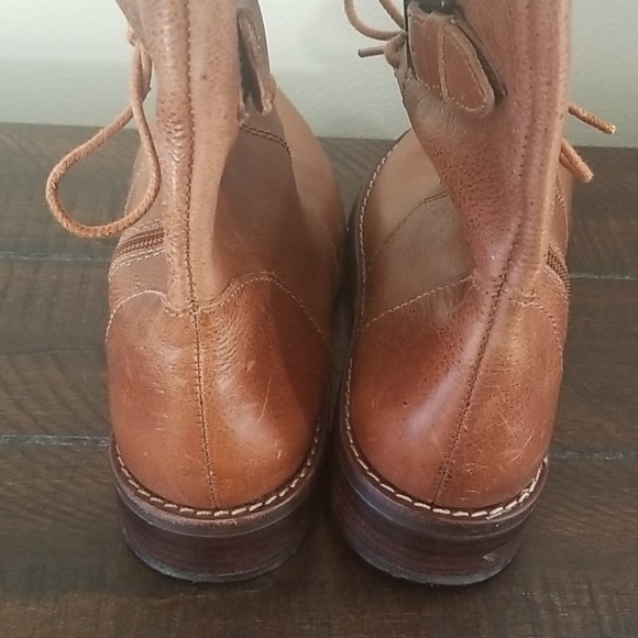 Matisse Brown Battle Buckle Lace Up Boots Size 6 - Picture 8 of 12